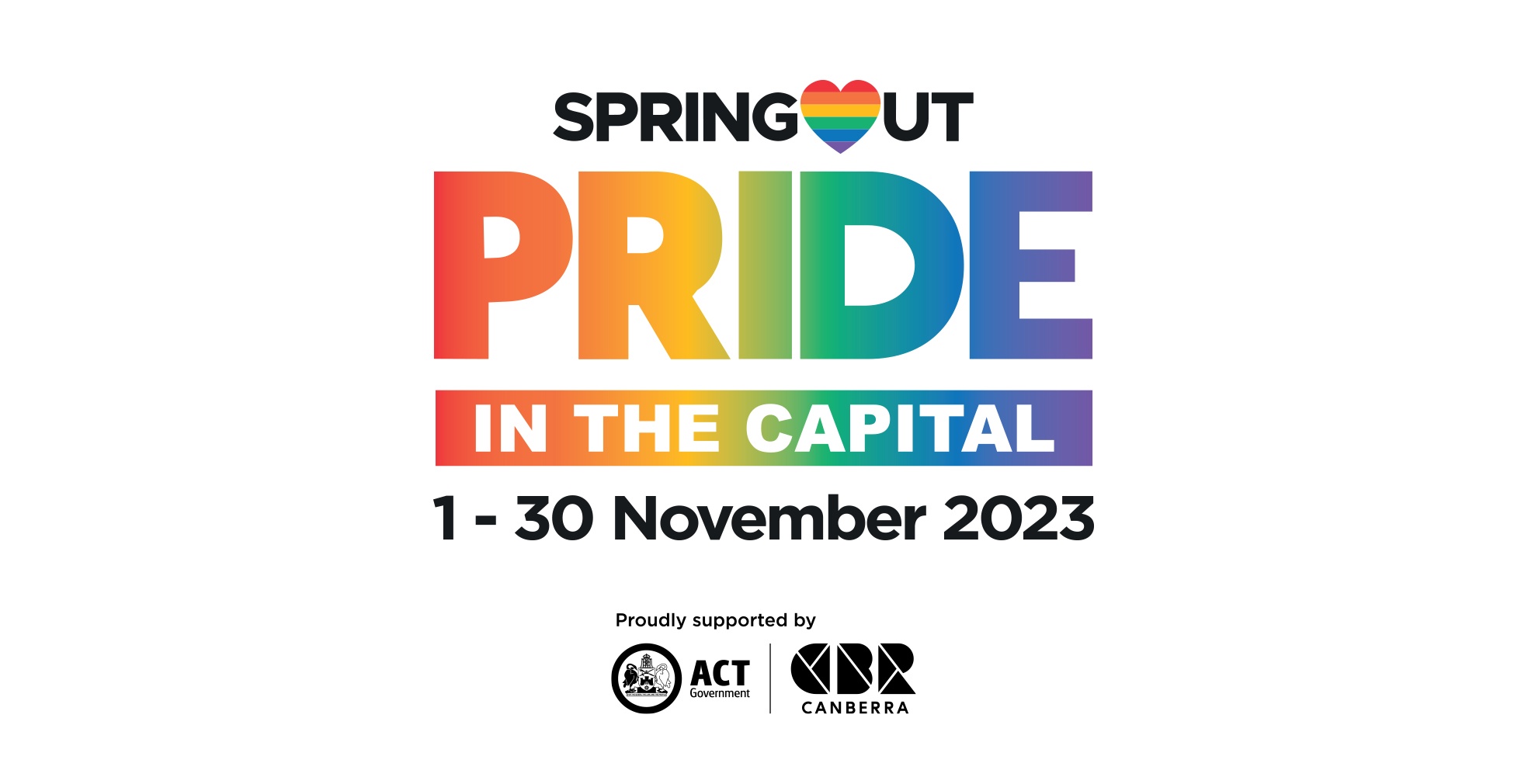 SpringOUT Canberra - Pride in the Capital | 1 to 30 November 2023